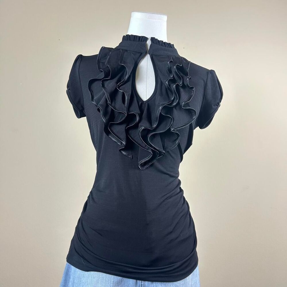 Heart Soul Black Horror Game Protagonist Ruffle Shirt